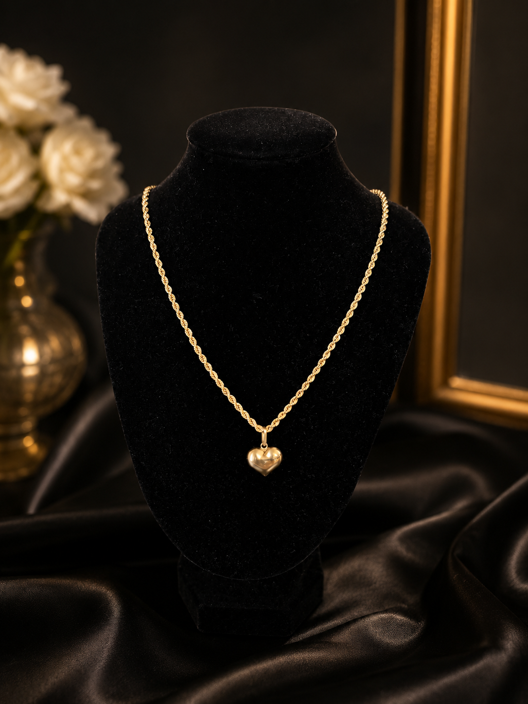 Cadena lasso con dije corazón